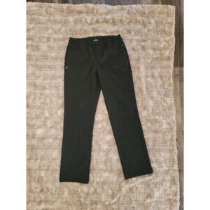 Eddie Bauer Women's Black Fleece Lined Pants Medium Elastic Waist Drawstring